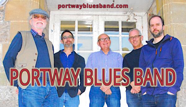 Portway Blues Band are Mark on vocals and harmonica, Andy on guitar and vocals, Tim on guitar, Paul on drums and Pete on bass and vocals