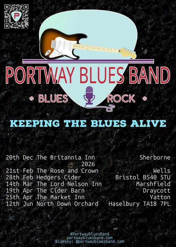Portway Blues Band Gig List Poster- text version linked below